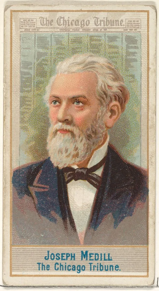 Joseph Medill, The Chicago Tribune, from the American Editors series (N1) for Allen & Ginter Cigarettes Brands — Allen & Ginter