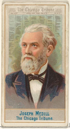 Joseph Medill, The Chicago Tribune, from the American Editors series (N1) for Allen & Ginter Cigarettes Brands