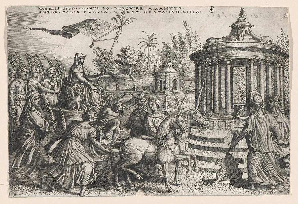 The Triumph of Chastity on Love, from the Triumphs of Petrarch — Georg Pencz