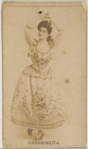 Carmencita, from the Actors and Actresses series (N45, Type 8) for Virginia Brights Cigarettes