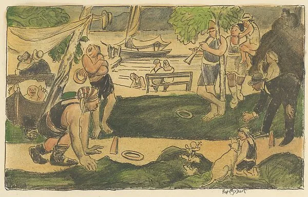 Sunday Picnic Along the Hudson — George Overbury "Pop" Hart