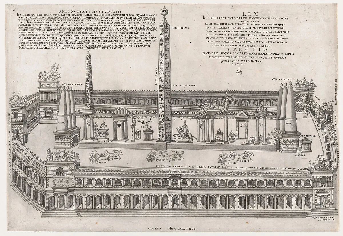 Speculum Romanae Magnificentiae: Circus Maximus — Nicolas Beatrizet|Michele Tramezzino|Pirro Ligorio