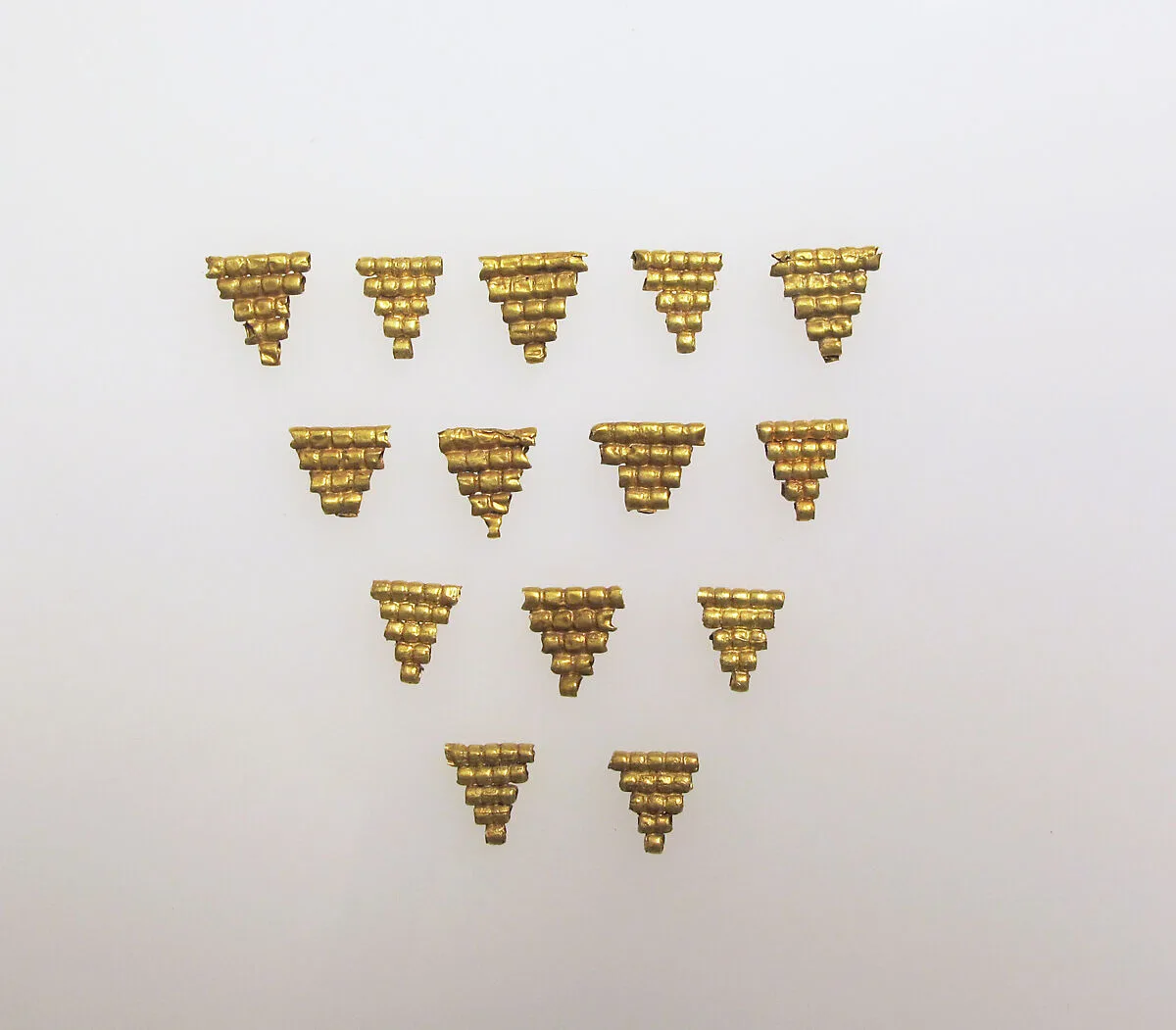 Bead ornaments, triangular, 14 — Unknown