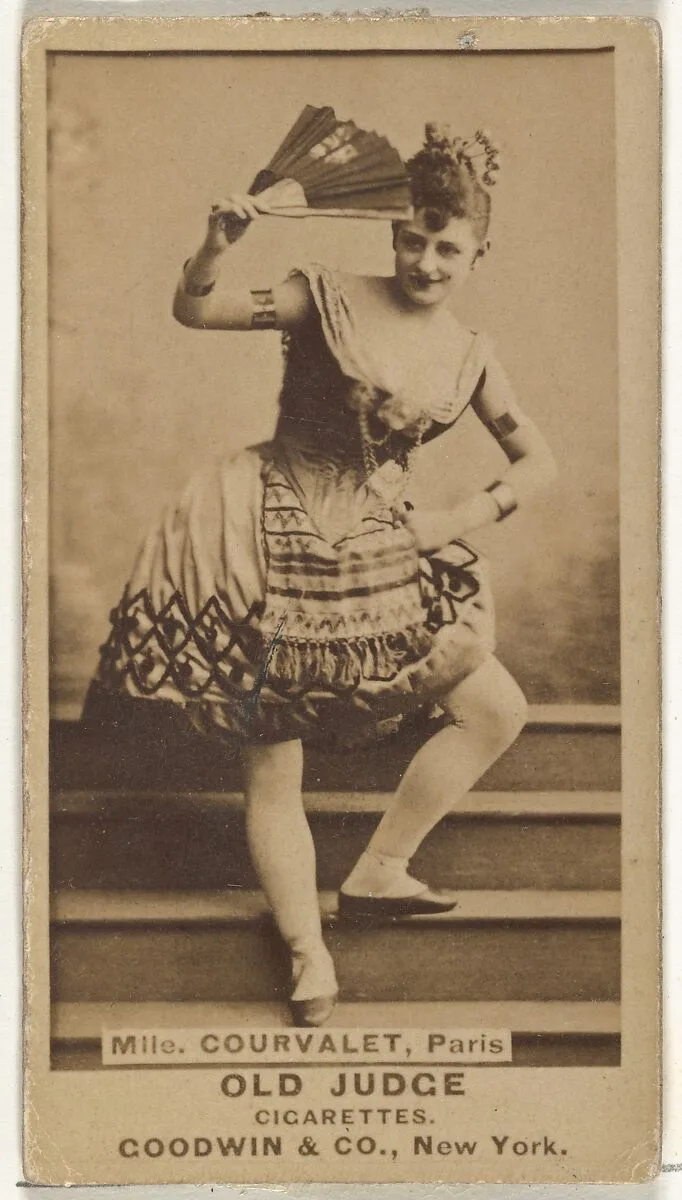 Mlle. Courvalet, Paris, from the Actors and Actresses series (N171) for Old Judge Cigarettes — Goodwin & Company