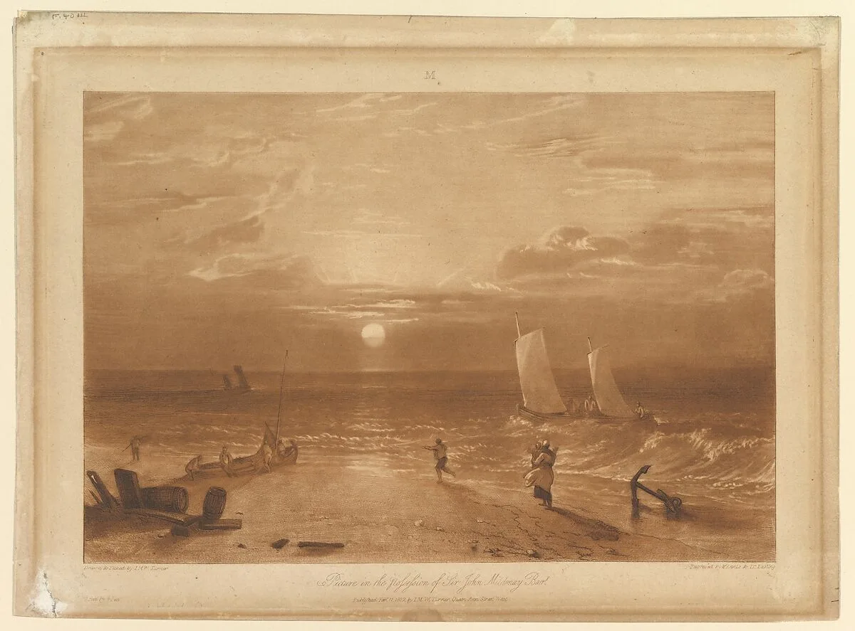 The Mildmay Sea-Piece (Liber Studiorum, part XIII, plate 40) — Joseph Mallord William Turner|William T. Annis|J. C. Easling|Joseph Mallord William Turner