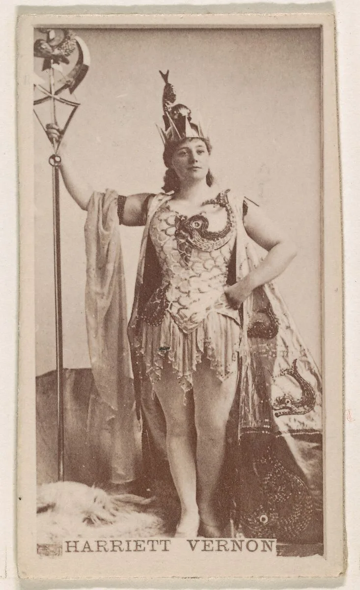 Harriett Vernon, from the Actresses series (N245) issued by Kinney Brothers to promote Sweet Caporal Cigarettes — Kinney Brothers Tobacco Company