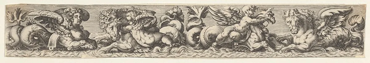 Frieze with Sea Monsters — Johann Theodor de Bry