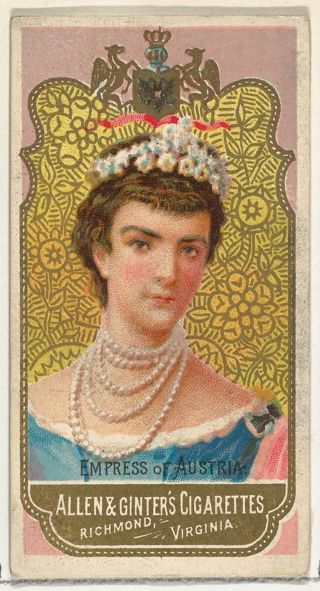 Empress of Austria, from World's Sovereigns series (N34) for Allen & Ginter Cigarettes — Allen & Ginter