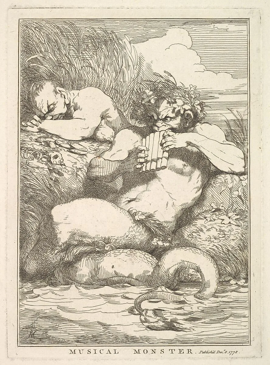 Musical Monster (from "Fifteen Etchings Dedicated to Sir Joshua Reynolds") — John Hamilton Mortimer|Sir Joshua Reynolds
