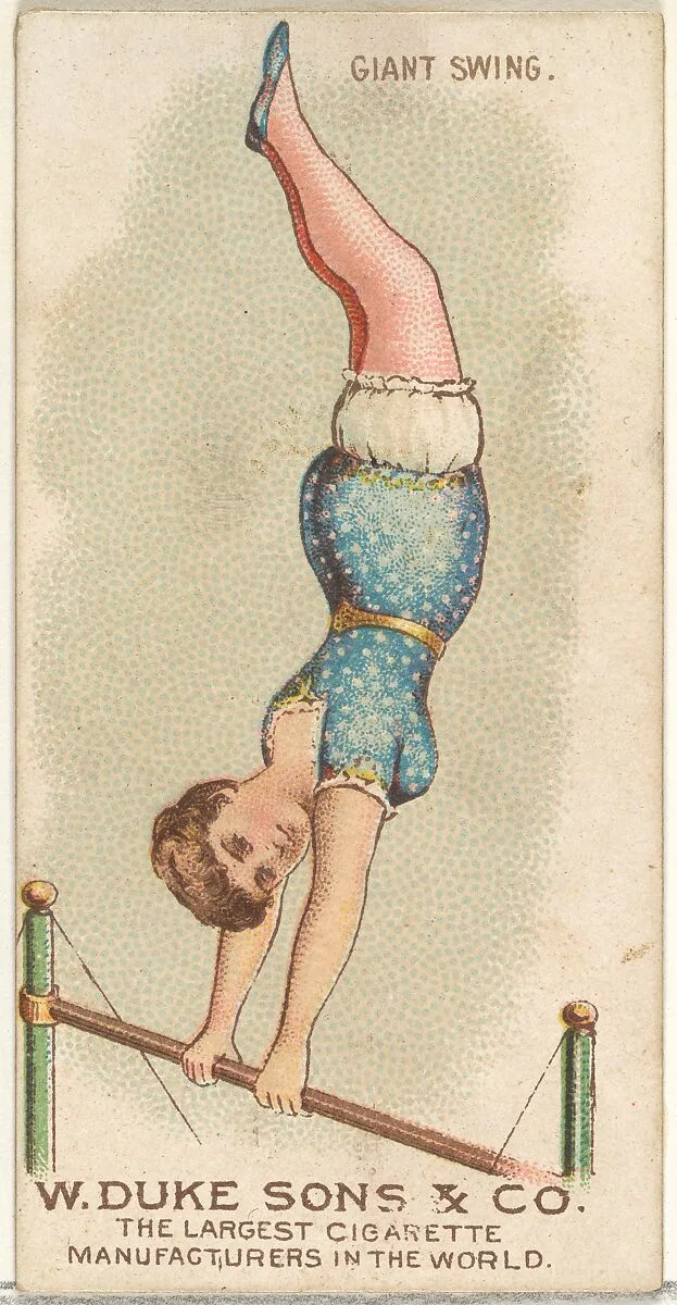 Giant Swing, from the Gymnastic Exercises series (N77) for Duke brand cigarettes — W. Duke, Sons & Co.