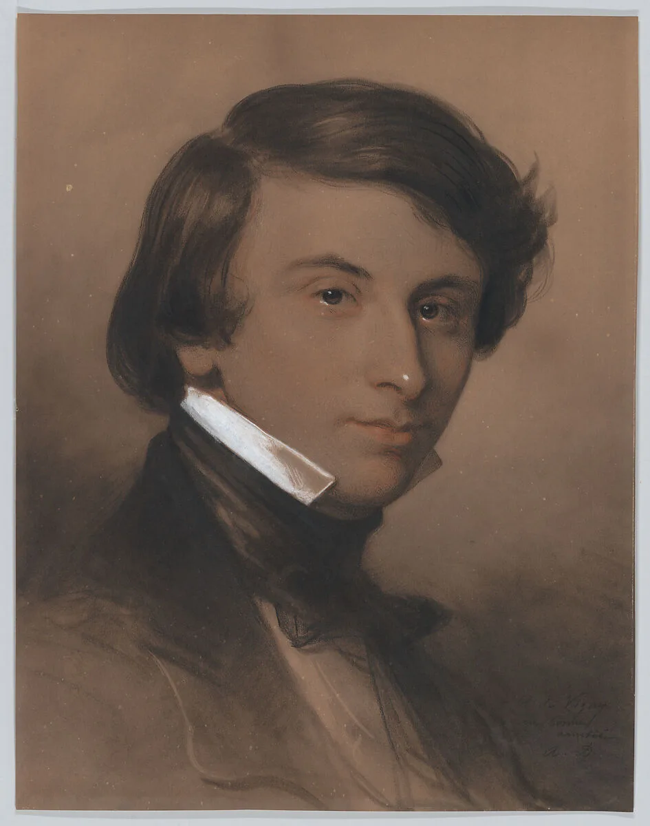 Portrait of Alfred-Victor, Comte de Vigny (1797‒1863) — Achille-Jacques-Jean-Marie Devéria