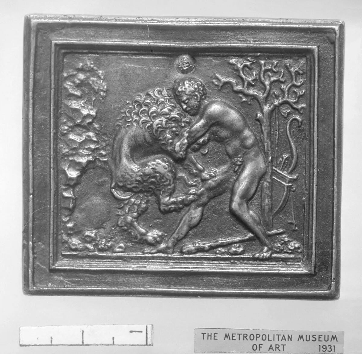 Hercules Strangling the Nemean Lion — Moderno (Galeazzo Mondella)