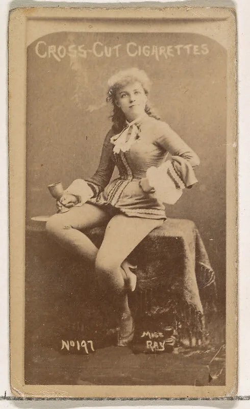 Card Number 197, Miss Ray, from the Actors and Actresses series (N145-1) issued by Duke Sons & Co. to promote Cross Cut Cigarettes — W. Duke, Sons & Co.