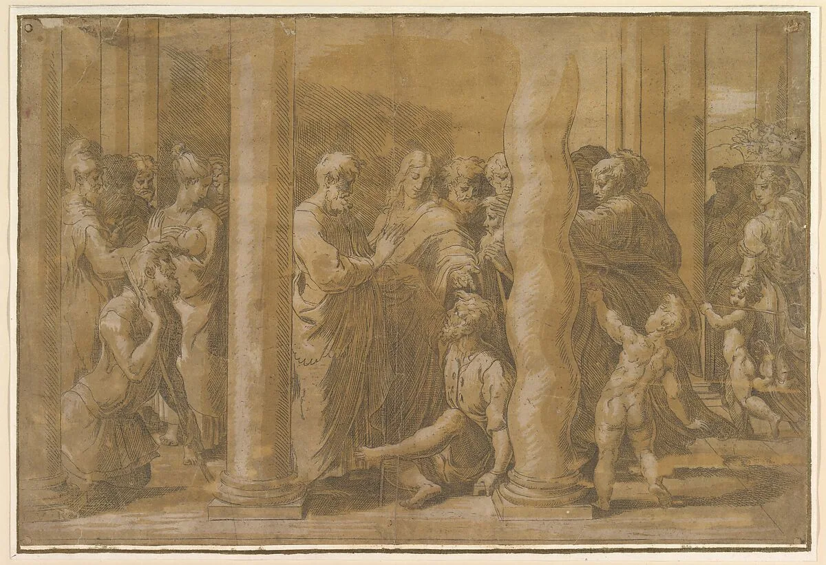 Saints Peter and John healing the Sick — Parmigianino (Girolamo Francesco Maria Mazzola)