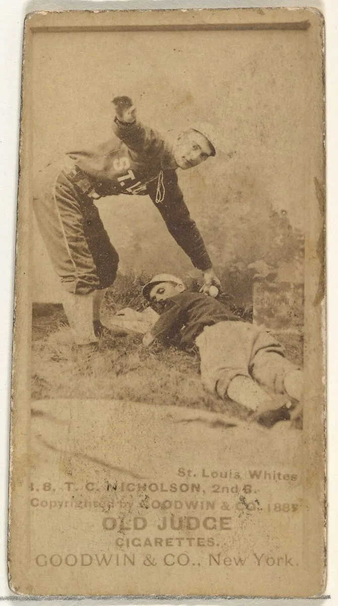 Nicholson, 2nd Base, St. Louis Whites, from the Old Judge series (N172) for Old Judge Cigarettes — Goodwin & Company