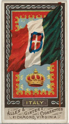 Italy, from Flags of All Nations, Series 1 (N9) for Allen & Ginter Cigarettes Brands
