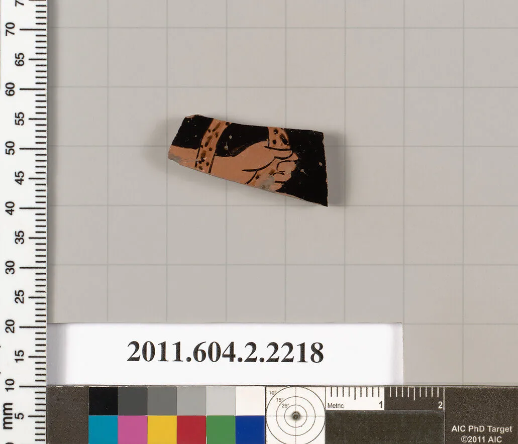 Terracotta fragment of a pot; unglazed on the inside — Unknown