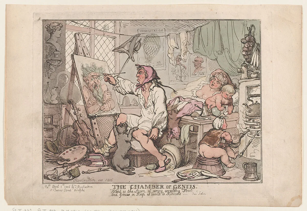 The Chamber of Genius — Thomas Rowlandson