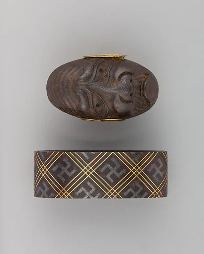 Sword-Hilt Collar and Pommel (Fuchigashira)