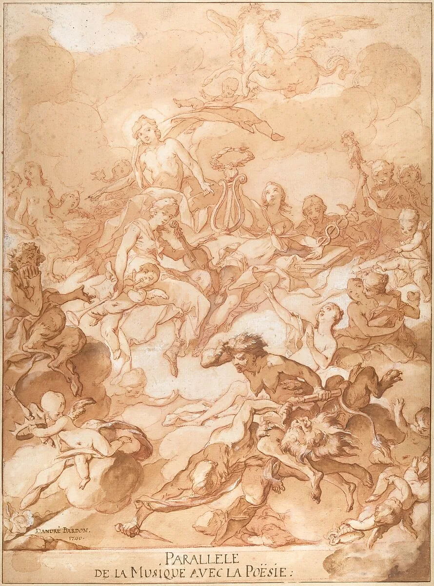 An Allegory Comparing Music and Poetry — Michel François Dandré-Bardon