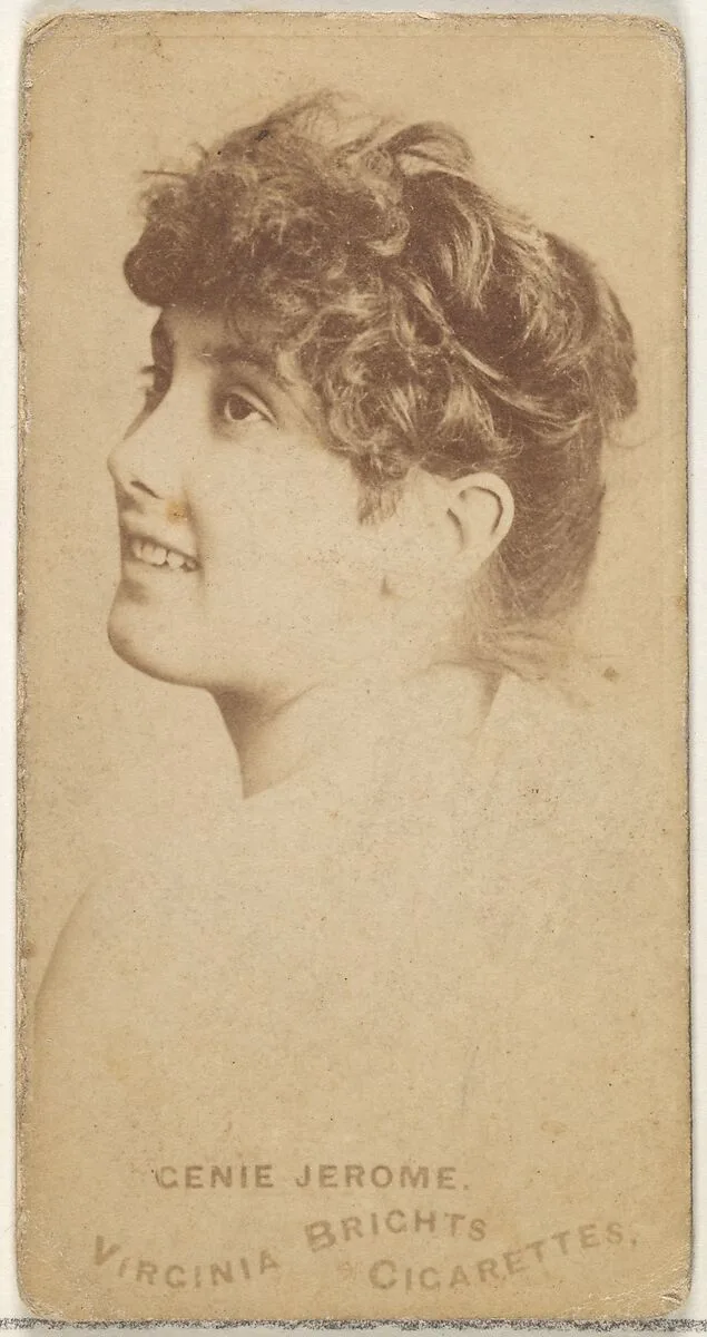Genie Jerome, from the Actors and Actresses series (N45, Type 1) for Virginia Brights Cigarettes — Allen & Ginter
