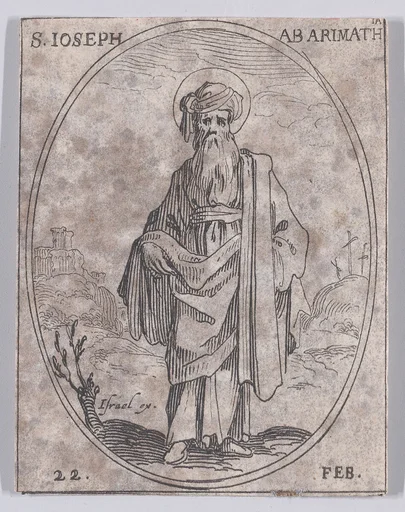 S. Félix, évêque de Metz (St. Felix, Bishop of Metz), February 21st, from "Les Images De Tous Les Saincts et Saintes de L'Année" (Images of All of the Saints and Religious Events of the Year)