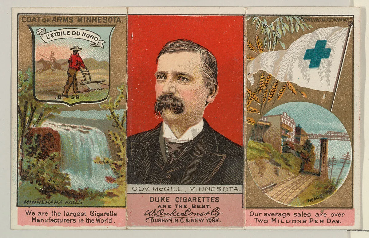 Governor McGill, Minnesota, from "Governors, Arms, Etc." series (N133-2), issued by Duke Sons & Co. — W. Duke, Sons & Co.
