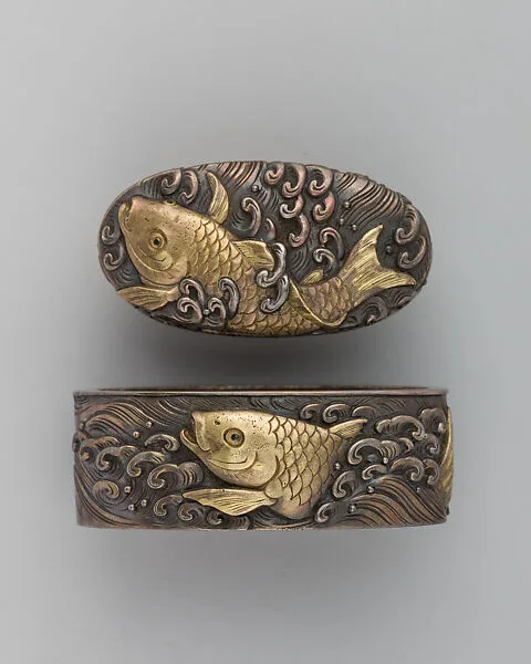 Sword-Hilt Collar and Pommel (Fuchigashira) — Unknown