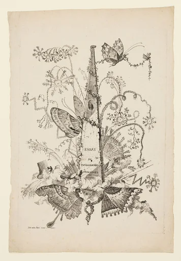 Title page from Essai de Papilloneries Humaines par Saint Aubin