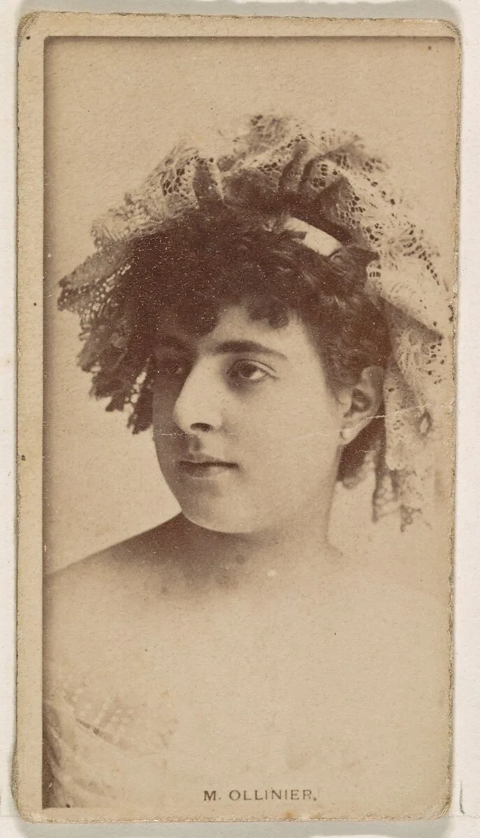 M. Ollinier, from the Actresses series (N245) issued by Kinney Brothers to promote Sweet Caporal Cigarettes — Kinney Brothers Tobacco Company