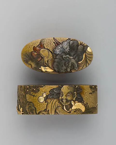 Sword-Hilt Collar and Pommel (Fuchigashira) — Unknown