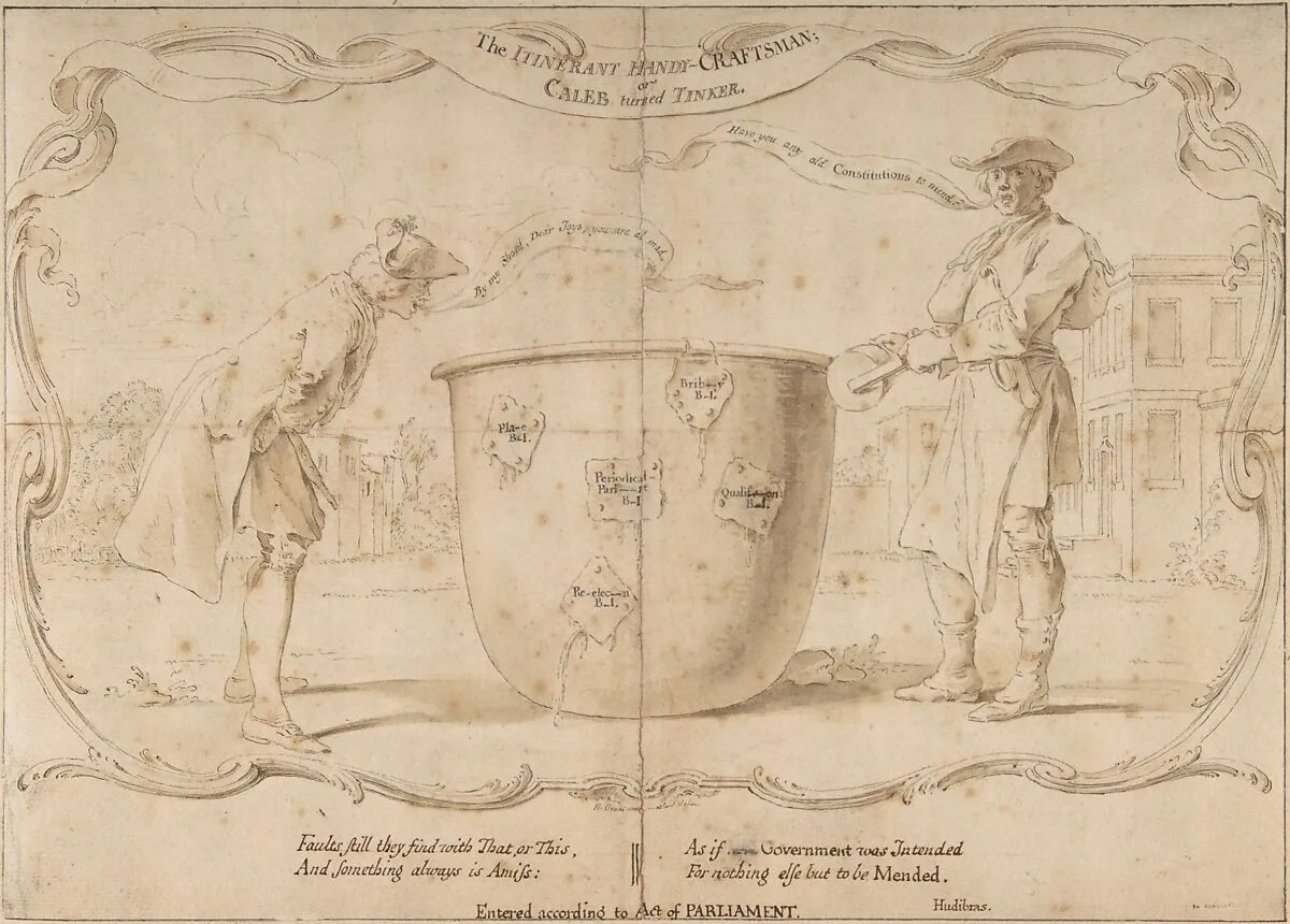 Design for an English Political Satire — Hubert François Gravelot