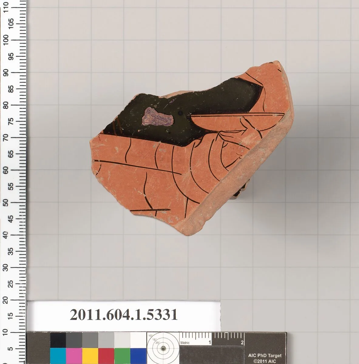 Terracotta fragment of a kylix (drinking cup) — Unknown