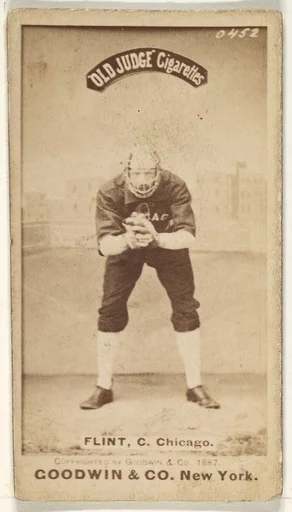 Frank Sylvester "Silver" Flint, Catcher, Chicago, from the Old Judge series (N172) for Old Judge Cigarettes