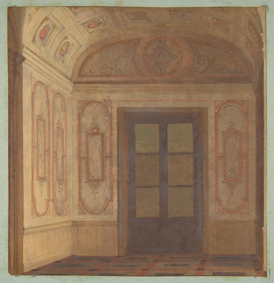 Design for the Vestibule of the Chateau de Lude (Sarthe) — Jules-Edmond-Charles Lachaise|Eugène-Pierre Gourdet
