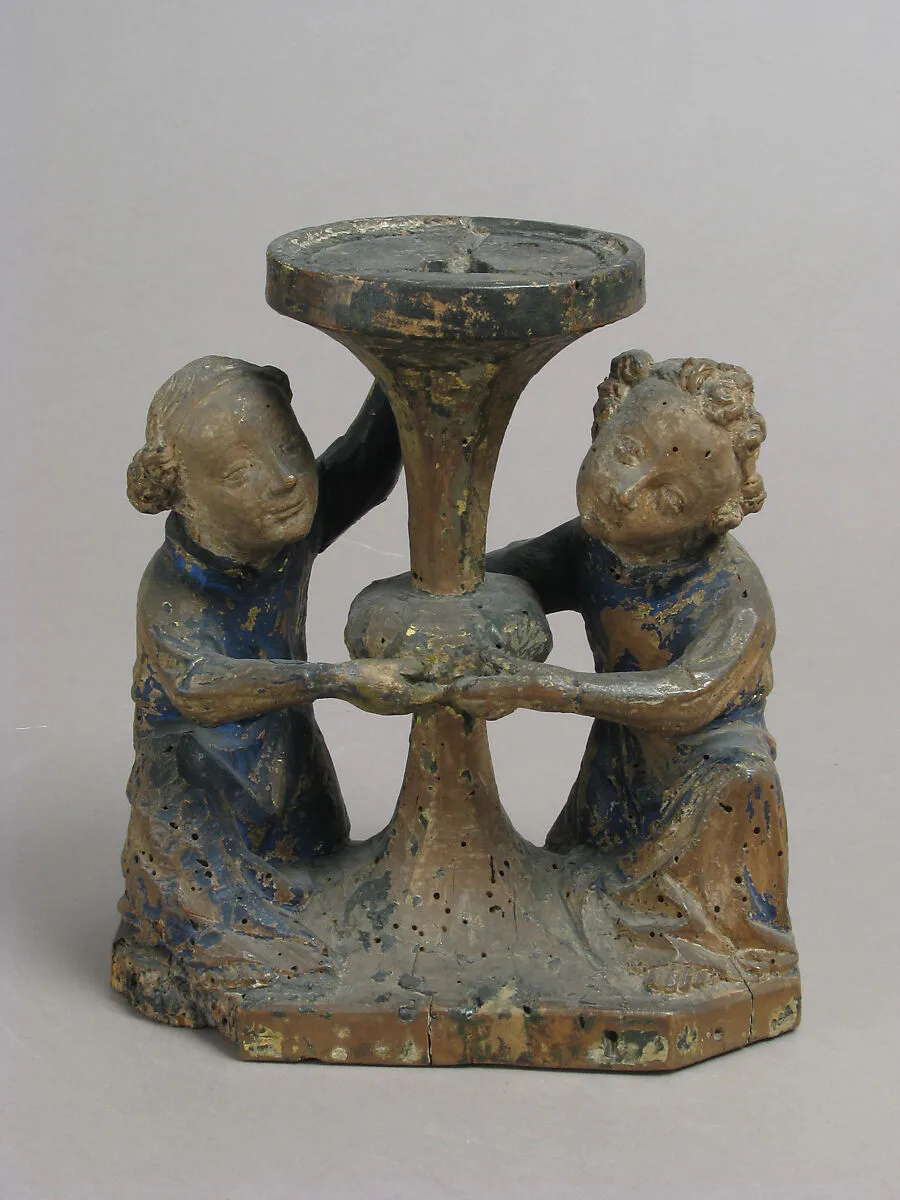 Candlestick Held by Two Angels — Unknown