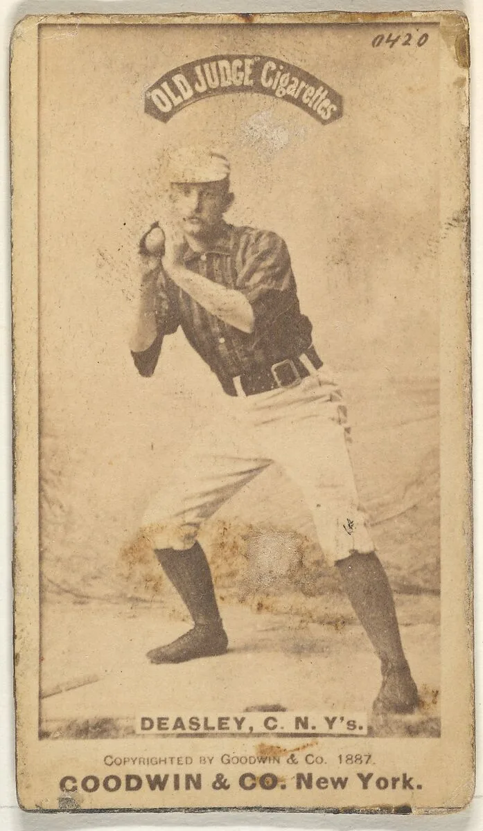 Thomas H. "Pat" Deasley, Catcher, New York, from the Old Judge series (N172) for Old Judge Cigarettes — Goodwin & Company