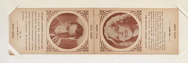Charles Starrett and Nancy Carroll from Star Folders Special Cards (W439) — Unknown