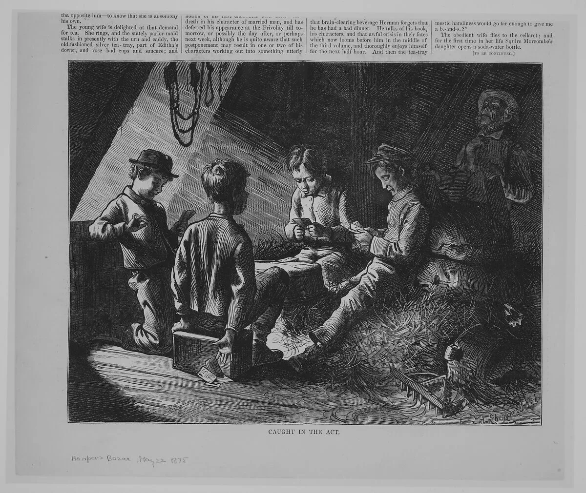 Caught in the Act (from "Harper's Bazar," Vol. VIII) — William Ludwell Sheppard