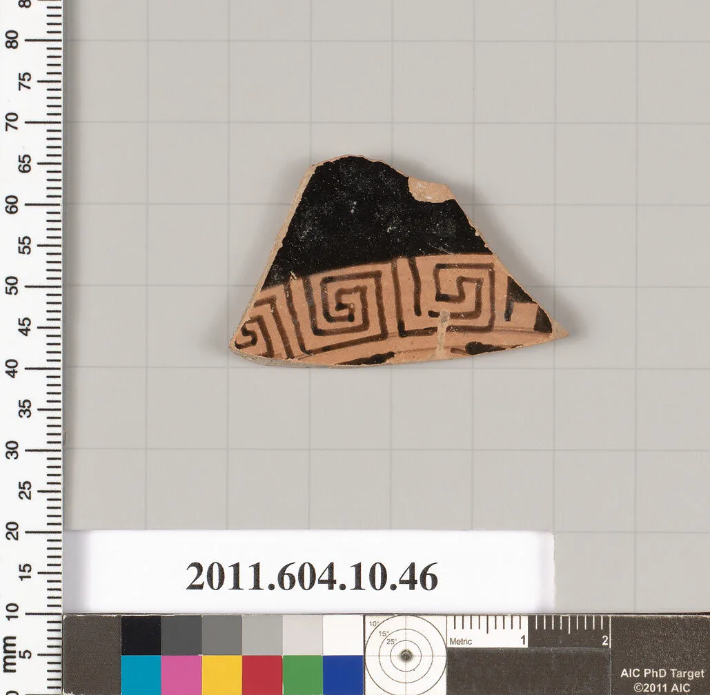 Terracotta fragment of a kylix (drinking cup) — Unknown