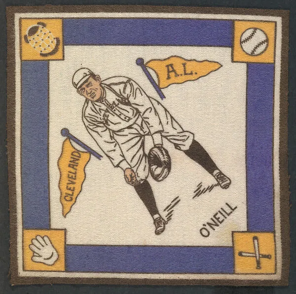 Steve O'Neill, Cleveland, American League from Baseball Players Felt Blanket series (B18) — Unknown