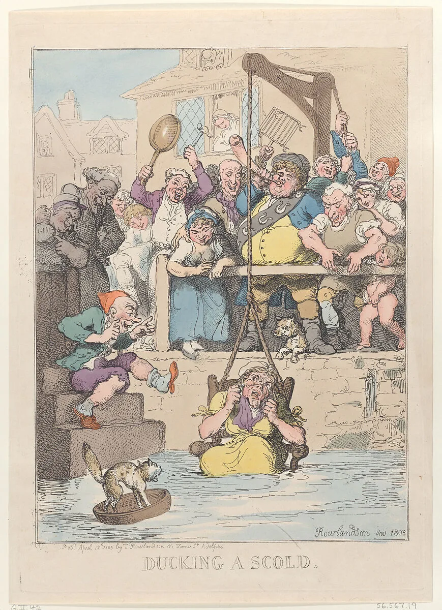 Ducking a Scold — Thomas Rowlandson