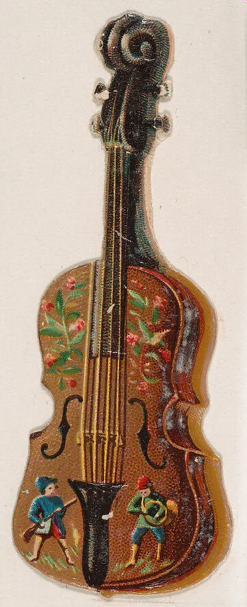 Violin, from the Novelties series (N228, Type 4) issued by Kinney Bros. — Kinney Brothers Tobacco Company