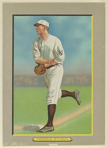 Fred Merkle, First Baseman, New York Giants (National League), from Turkey Red Cabinets (T3) — American Tobacco Company