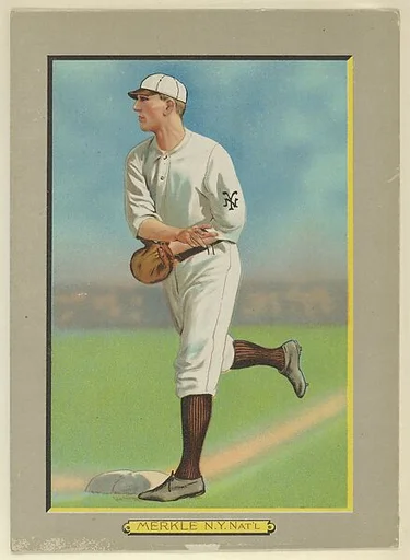 Fred Merkle, First Baseman, New York Giants (National League), from Turkey Red Cabinets (T3)