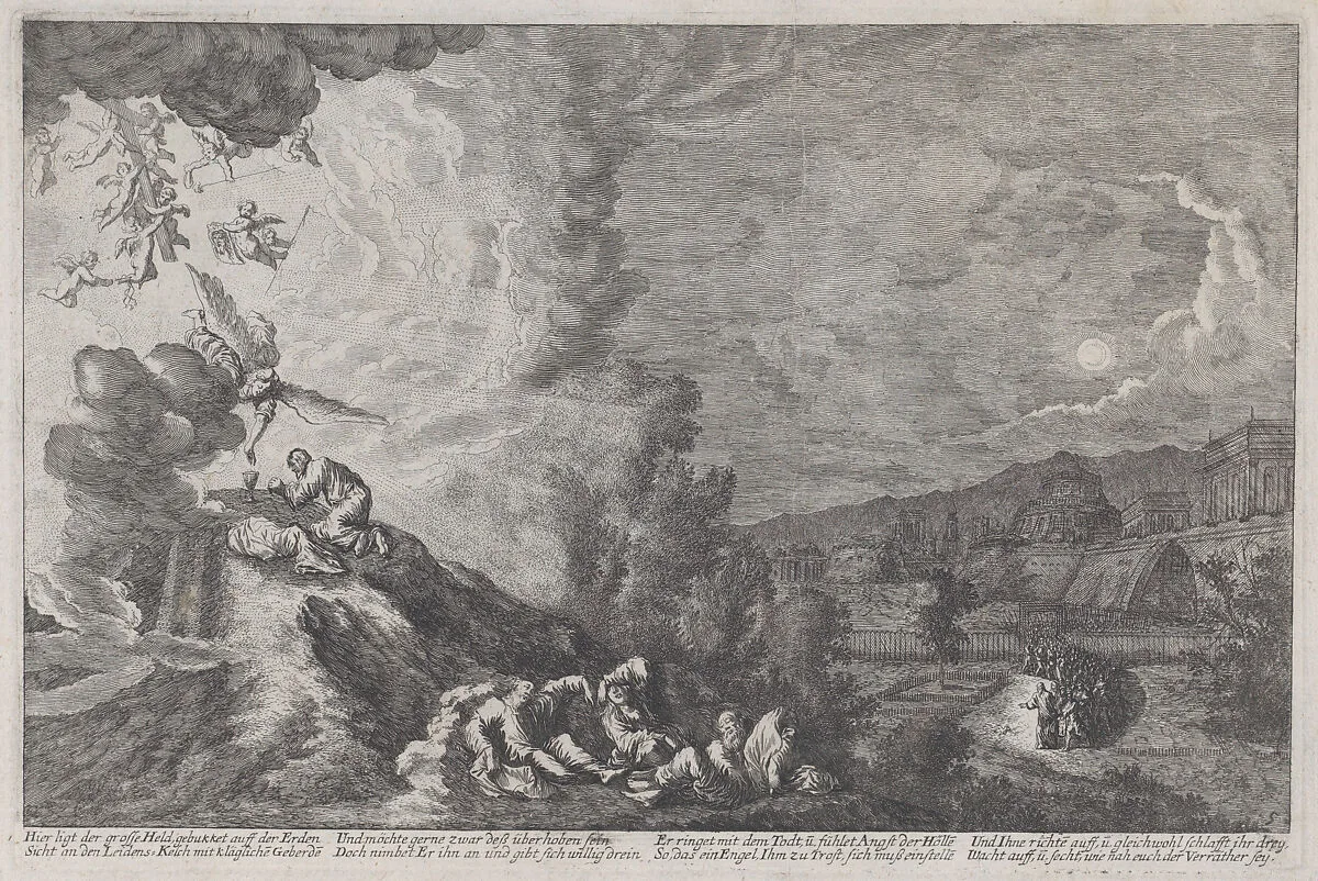 The Agony in the Garden, from 'Iconographia' — Johann Wilhelm Baur|Melchior Küsel