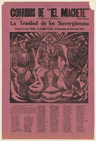The Trinity of Scoundrels (La Trinidad de los sinvergüenzas), Corridos de 'El Machete' — David Alfaro Siqueiros