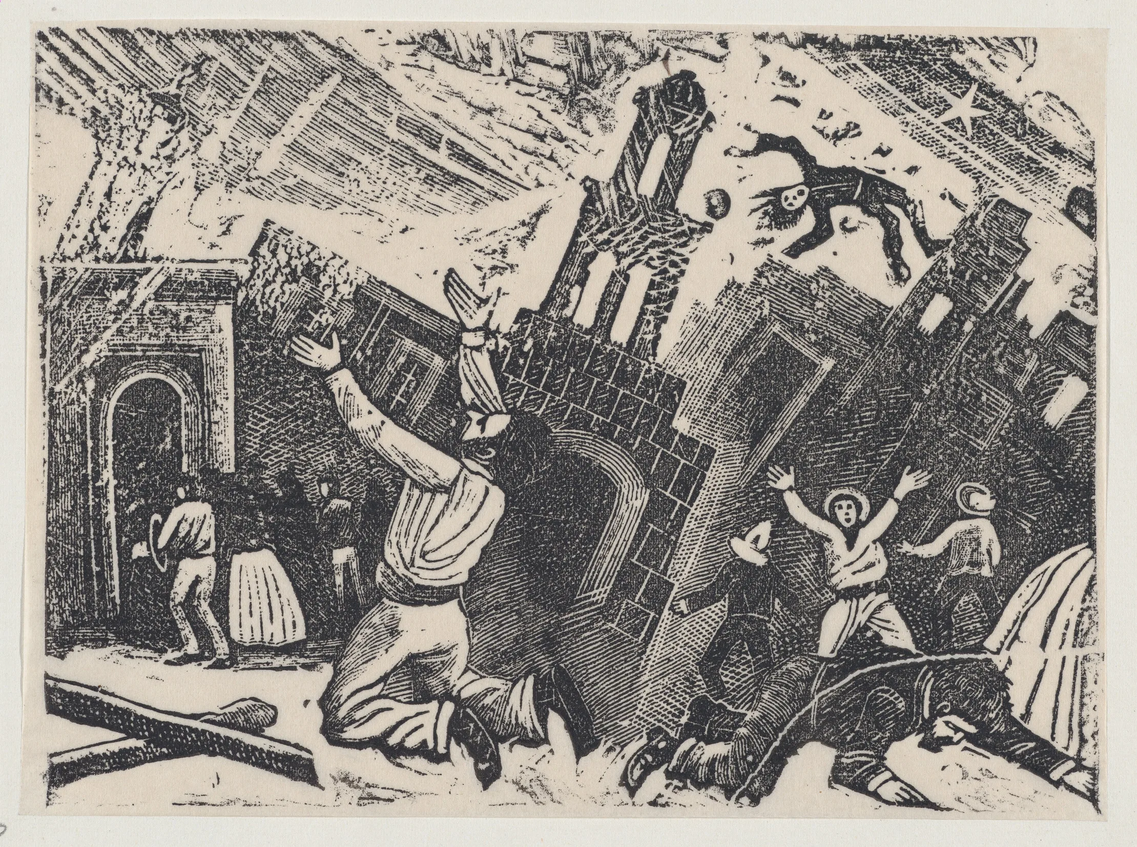 Chaos during an earthquake — José Guadalupe Posada