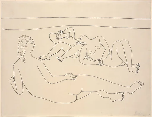 Three Bathers Reclining by the Shore