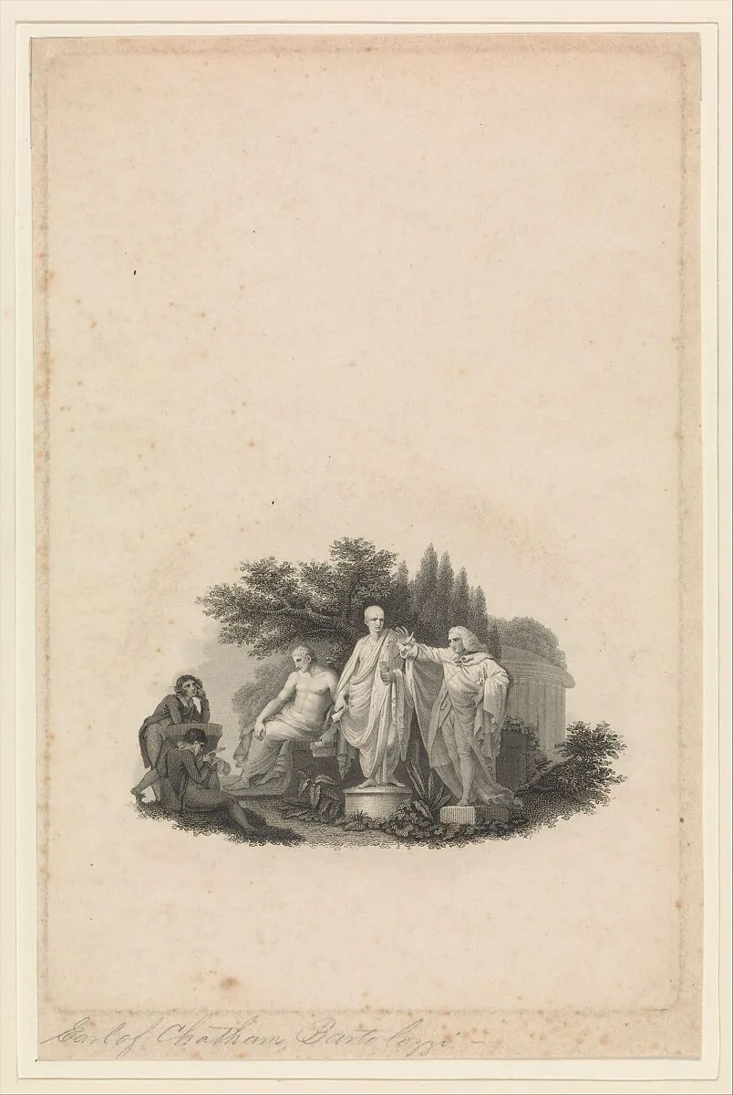 Demosthenes, Cicero and William Pitt, Earl of Chatham — Francesco Bartolozzi|William Pitt, 1st Earl of Chatham